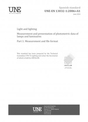 Light and lighting - Measurement and presentation of photometric data of lamps and luminaires - Part 1: Measurement and file format