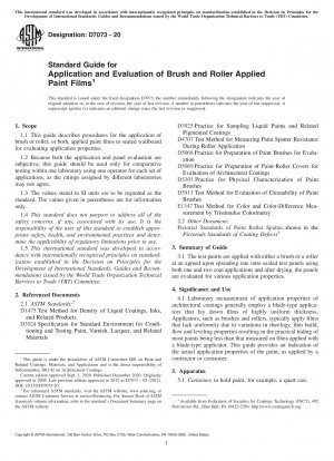 Standard Guide for Application and Evaluation of Brush and Roller Applied Paint Films
