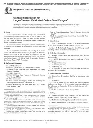 Standard Specification for Large–Diameter Fabricated Carbon Steel Flanges