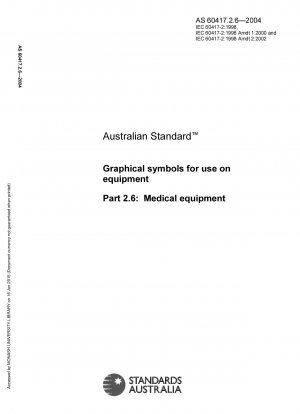 Graphical symbols for use on equipment - Medical equipment