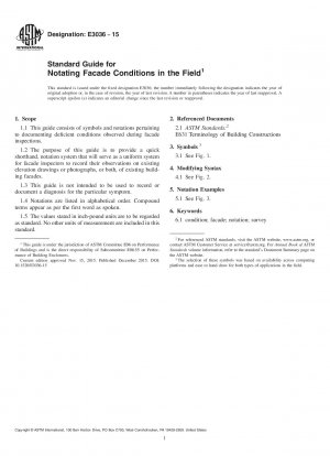 Standard Guide for Notating Facade Conditions in the Field