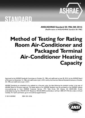 Method of Testing for Rating Room Air Conditioner and Packaged Terminal Air Conditioner Heating Capacity