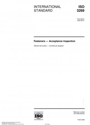 Fasteners - Acceptance inspection