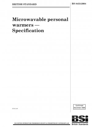 Microwavable personal warmers — Specification