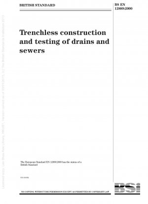 Trenchless construction and testing of drains and sewers