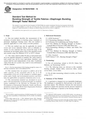 Standard Test Method for   Bursting Strength of Textile Fabrics&x2014;Diaphragm Bursting   Strength Tester Method
