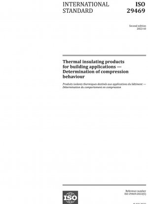 Thermal insulating products for building applications — Determination of compression behaviour