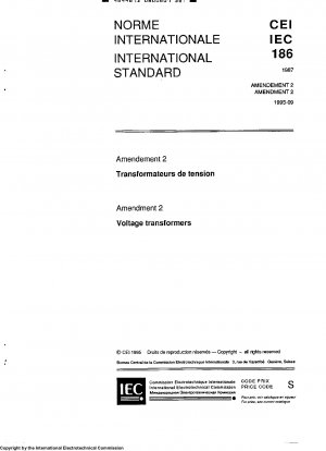 Voltage transformers; Amendment 2