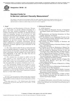 Standard Guide for In-Service Lubricant Viscosity Measurement
