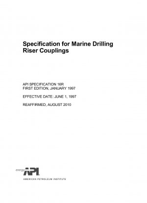 Specification for Marine Drilling Riser Couplings