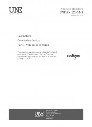 Gas meters - Conversion devices - Part 1: Volume conversion