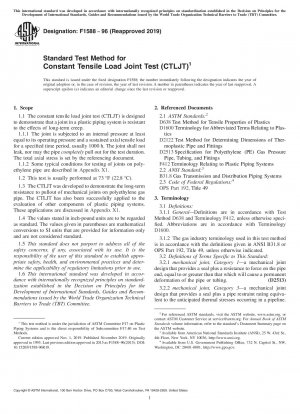Standard Test Method for Constant Tensile Load Joint Test (CTLJT)