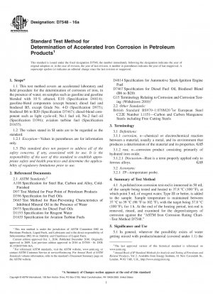 Standard Test Method for Determination of Accelerated Iron Corrosion in Petroleum Products
