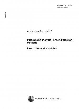 Particle size analysis - Laser diffraction methods - General Principles