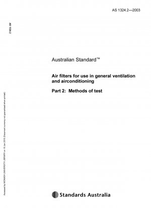 Air filters for use in general ventilation and airconditioning - Methods of test