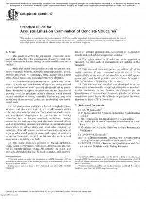 Standard Guide for Acoustic Emission Examination of Concrete Structures
