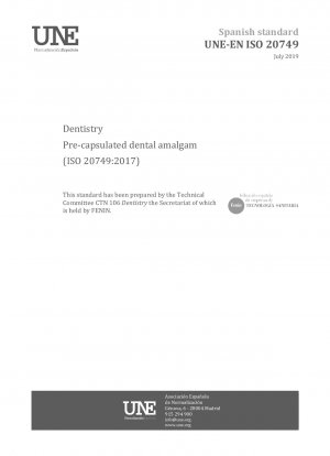 Dentistry - Pre-capsulated dental amalgam (ISO 20749:2017)