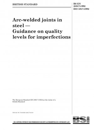 Arc - welded joints in steel — Guidance on quality levels for imperfections