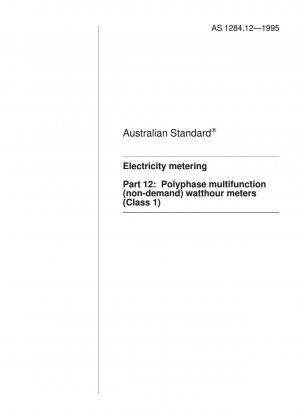Electricity metering - Polyphase multifunction (non-demand) watthour meters (Class 1)