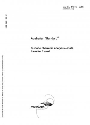 Surface chemical analysis - Data transfer format