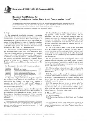 Standard Test Methods for  Deep Foundations Under Static Axial Compressive Load