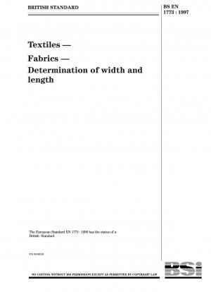 Textiles - Fabrics - Determination of width and length