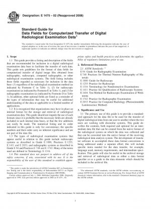 Standard Guide for  Data Fields for Computerized Transfer of Digital Radiological Examination Data