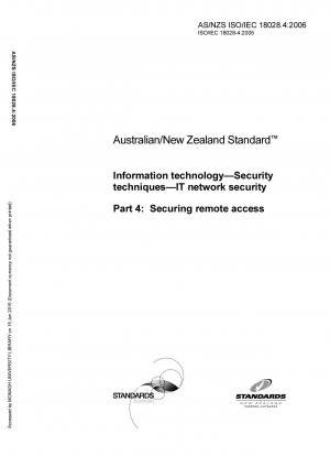 Information technology - Security techniques - IT network security - Securing remote access