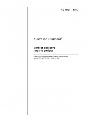 Vernier callipers (metric series)