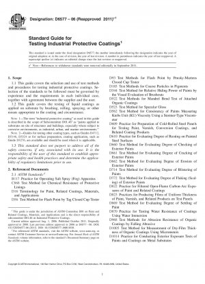 Standard Guide for Testing Industrial Protective Coatings