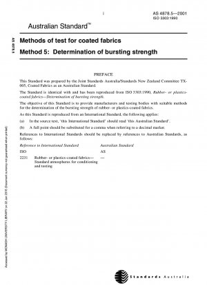 Methods of test for coated fabrics - Determination of bursting strength