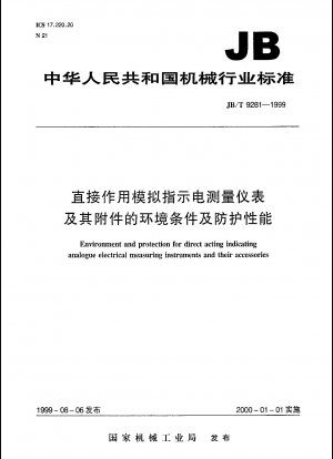 Environment and protection for direct acting indicating analogue electrical measuring instruments and their accessories
